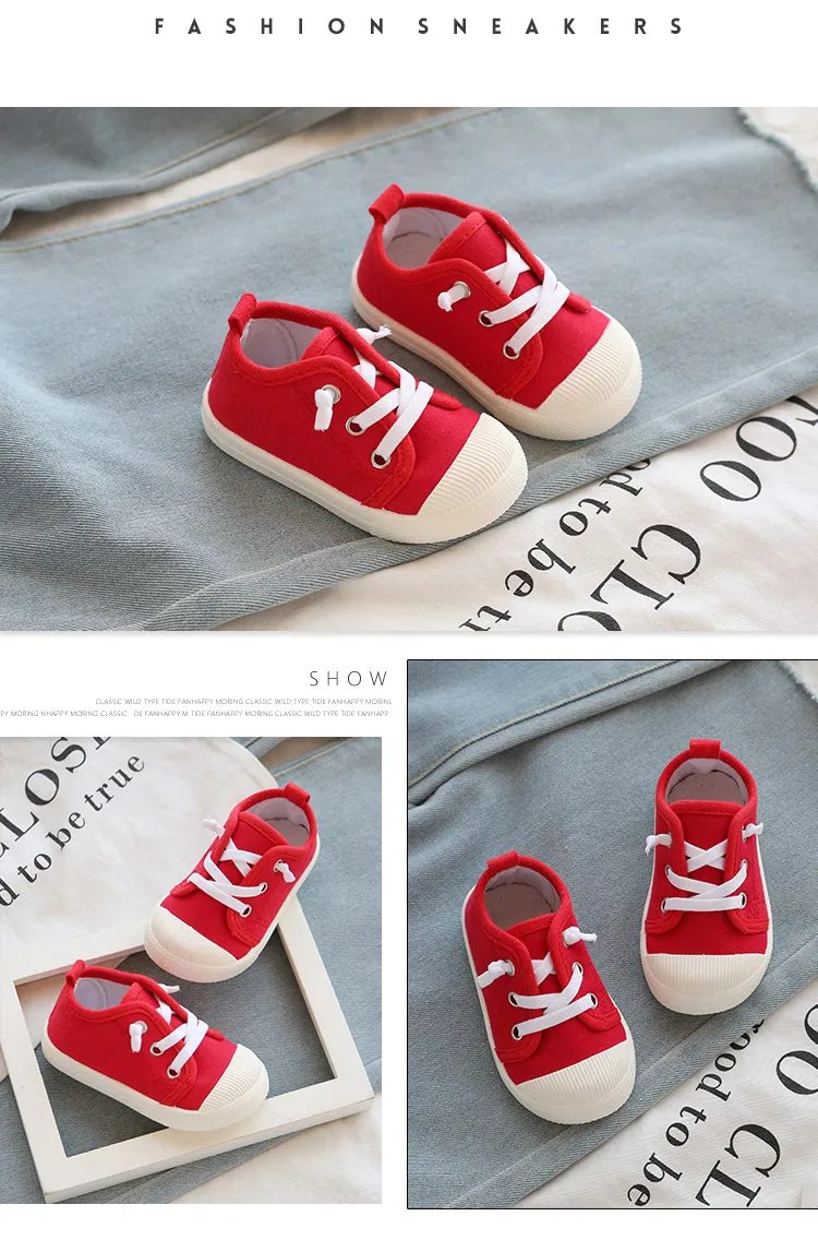 Boys Sneakers Girls Tennis Lace-up Children Footwear Toddler Yellow Chaussure ato Casual Kids Canvas Shoes Sizes_voghion.com