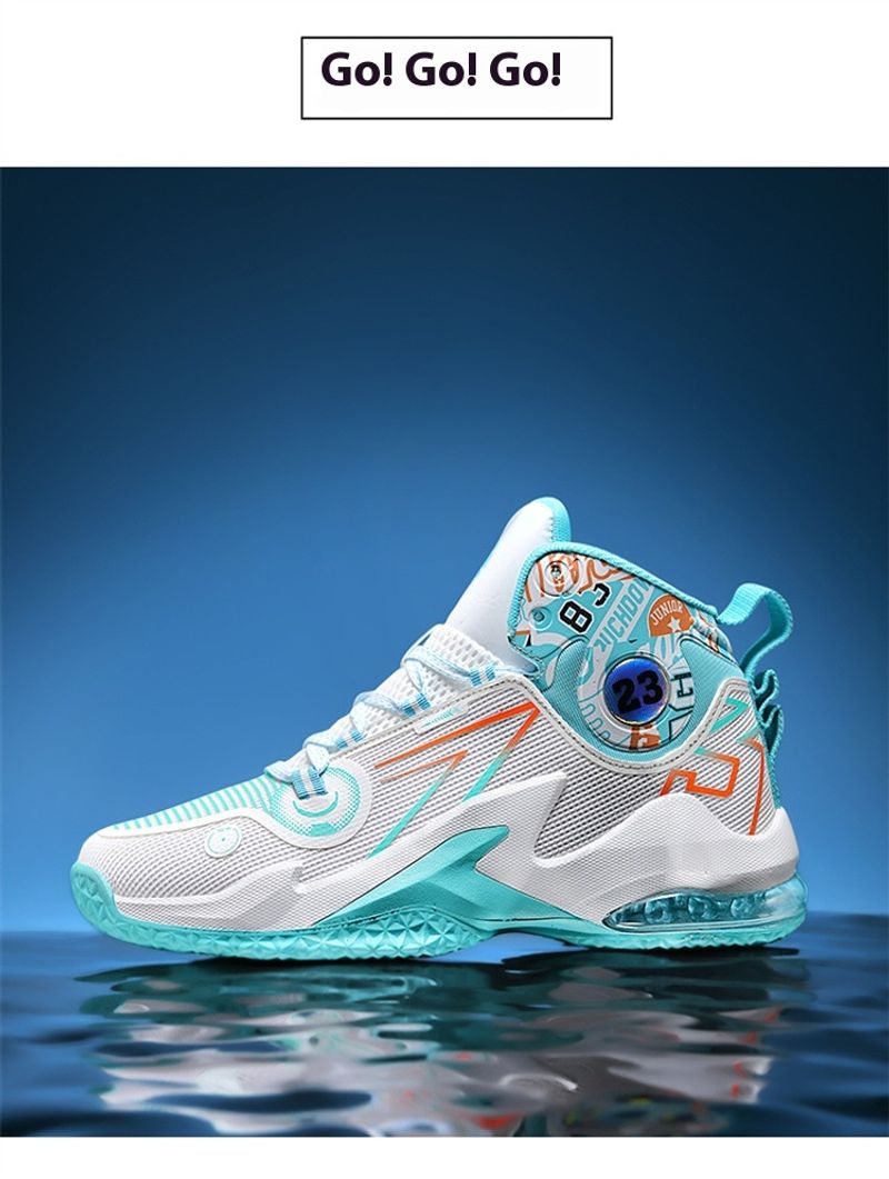 Air cushion high top basketball shoes men's mesh breathable professional training game sneakers trend_voghion.com