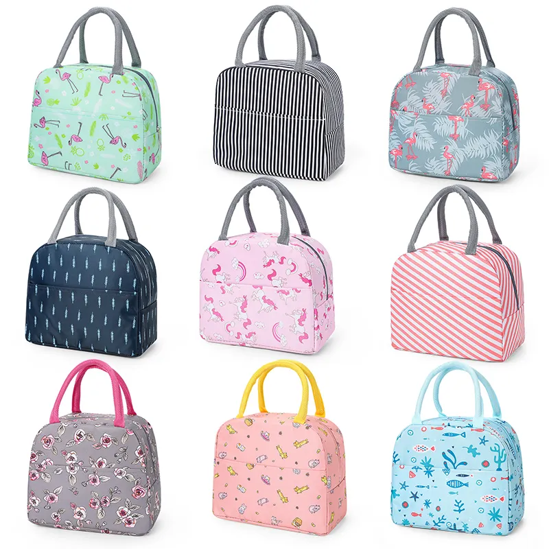 Thermal Dinner Canvas Handbag Picnic Cooler Travel Breakfast Box School Children Convenient Lunch Bag Tote Food_voghion.com