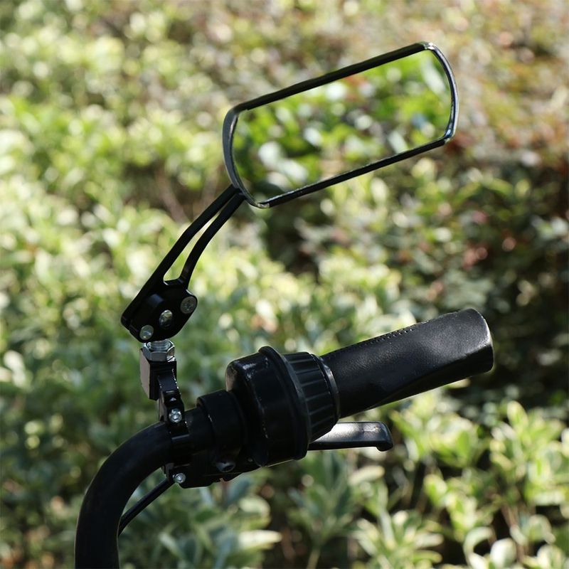 1 Piar Bike Espelhos Retrovisores Ajustáveis Transparentes Amplo Alcance Visão Traseira Refletor Retrovisor 360 Graus Rotativo Alumínio_voghion.com