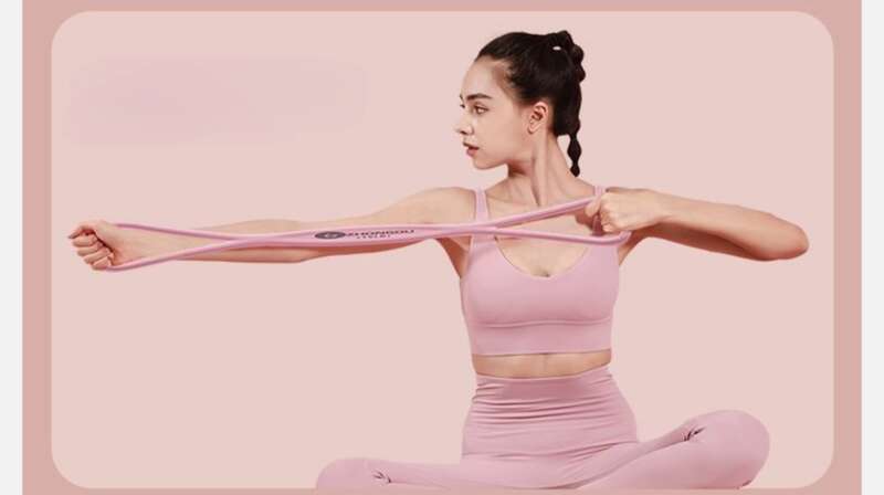 Unleash Ultimate Flexibility! 8 - Foot Silicone Puller For Shoulder & Neck Yoga_voghion.com