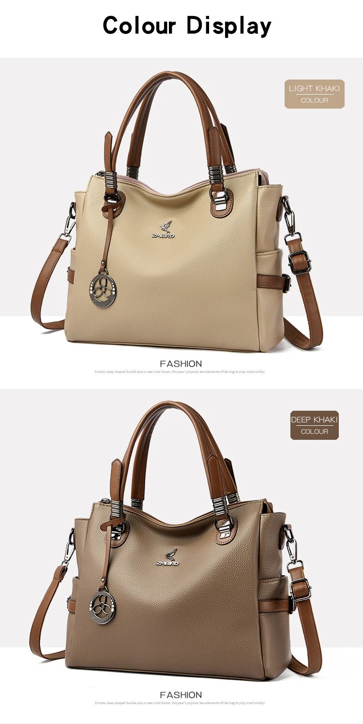 Borse da donna eleganti Borse in pelle di alta qualità Borse da donna con manico superiore Borsa a tracolla a tracolla di grande capacità Borse a mano_voghion.com