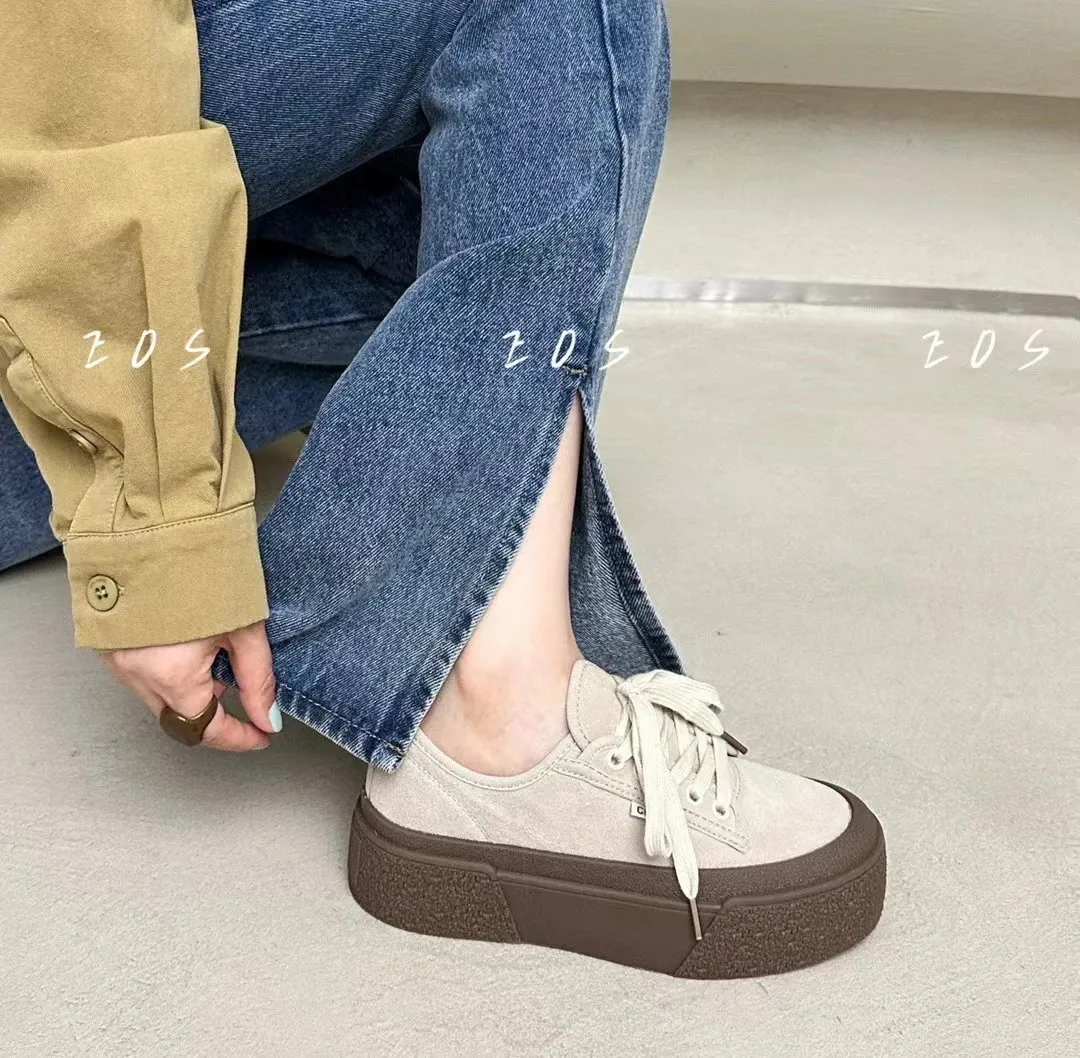 Luipaard Dames Platform Canvas Herfst Casual Sneakers Trend Mode Loafers Schoenen Jurken Onbedrukt Goede Producten Zapatos_voghion.com