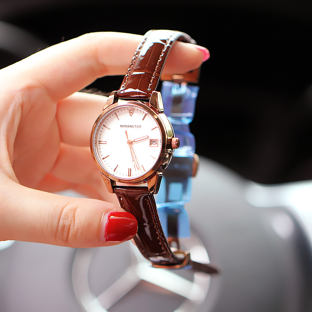 New Fashionable Trendy Women's with Calendar and Running Second Design Quartz Pointer Glow Watch_voghion.com