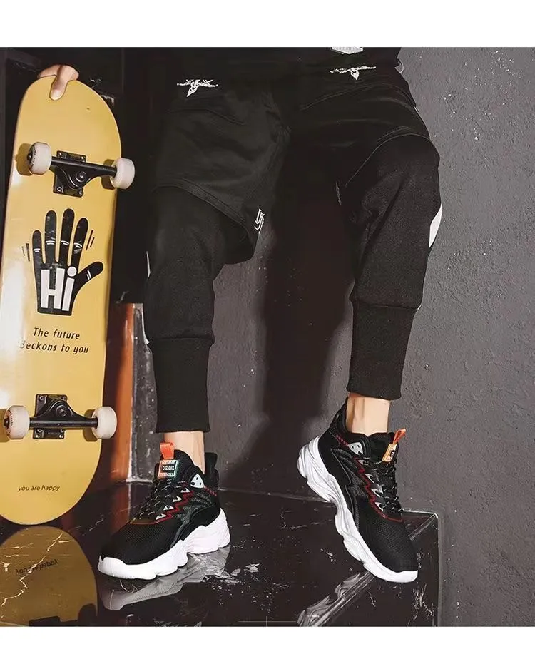 New Basketball Breathable Fly Woven Mesh Sneakers Fashion Casual Style Men Shoes Hikers Free Shipping_voghion.com