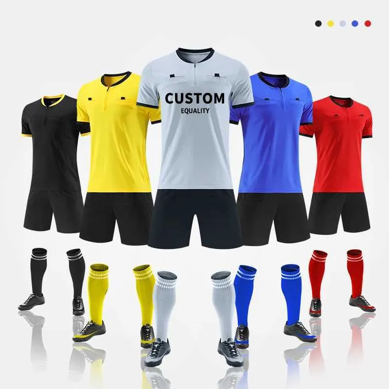 Soccer Uniform Football Custom Referee Jersey Club Shirt Kit Teamwear For Men Kids Small SizeW241020_voghion.com