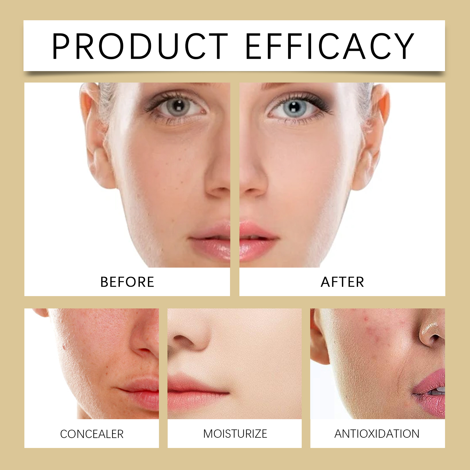 West Month Brightening Face Cream Natural Concealer Foundation_voghion.com