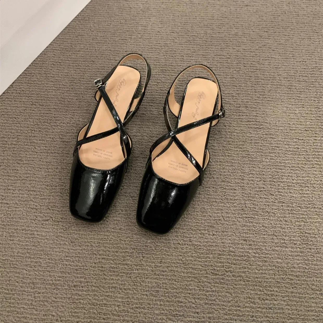 Mary Jane scarpe da ballo comode e casual con punta tonda e bordo scorrevole da donna, morbide e morbide, 240904_voghion.com