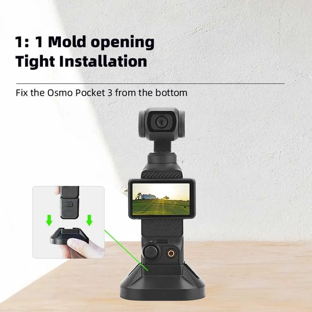 Stabilisatorer Bordkamerafeste Bærbar Gimbal-stabilisator Håndholdt basestativ Brakett for direktestrømming til OSMO Pocket 3_voghion.com