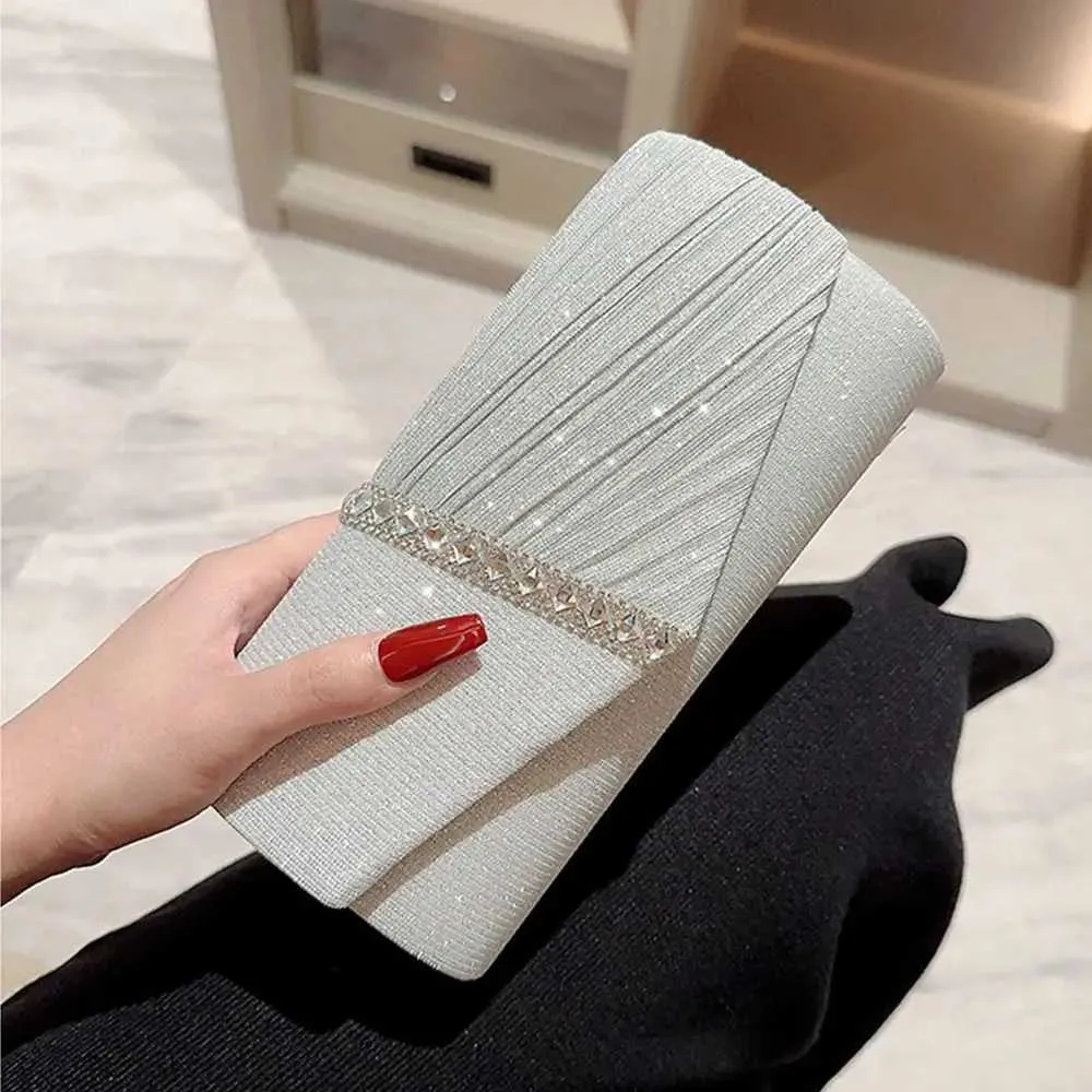 Pochette à paillettes pour femme, sac à main de soirée, de banquet, de soirée, de mariage, portefeuille Y241019_voghion.com