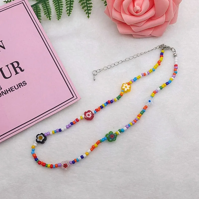 Böhmisches Perlenketten Und Armband Set Handgemachtes Glasperlen_voghion.com
