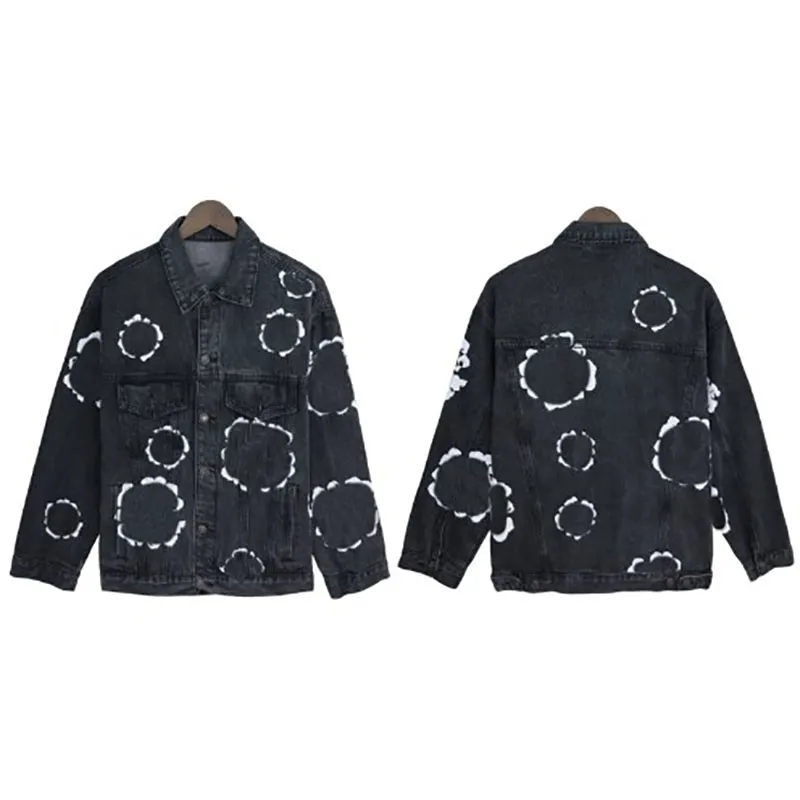 Designer Puff Print Hochwertiger Denim Zerrissene gewaschene Arbeit Schlanke Herrenhose Knopfart Winter Warme Jeans_voghion.com