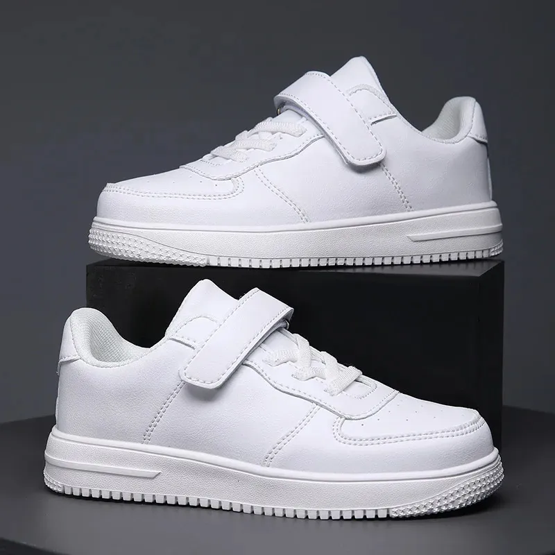 Black boys 6 to 12 years old 2024 new school leather childrens casual sports shoes 240627_desvips.com