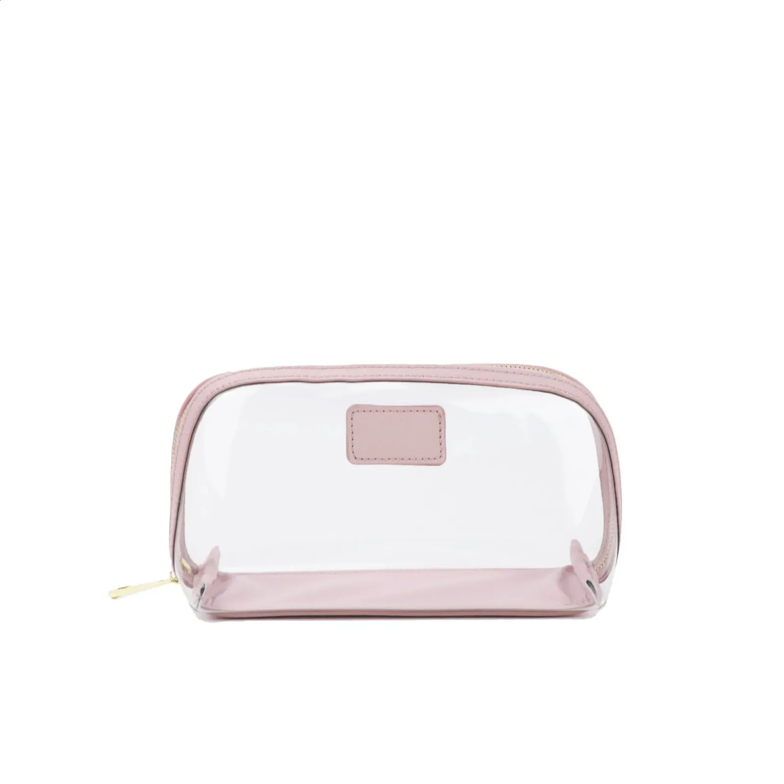 Set da viaggio in vera pelle personalizzato, porta pennelli da trucco impermeabile, borsa cosmetica portatile in PVC trasparente TPU 240805_voghion.com