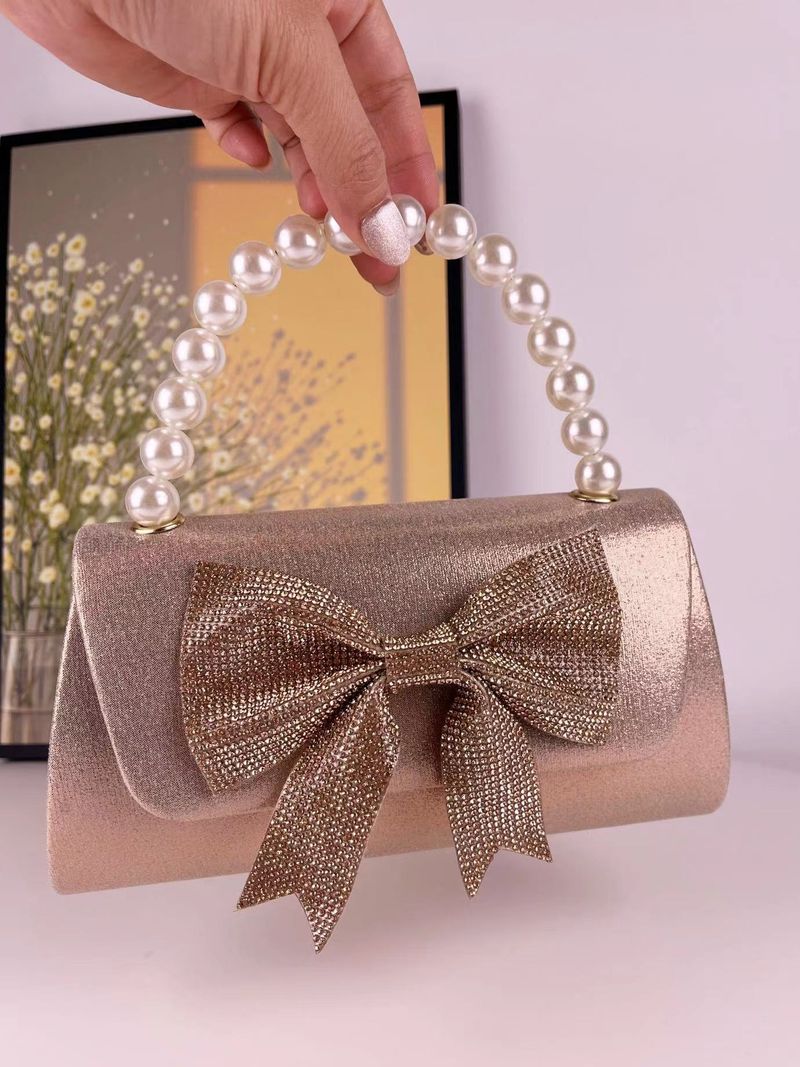 Promi strass bogen kette perle damen handtasche kupplung tasche heißer verkauf neue mode crossbody_voghion.com