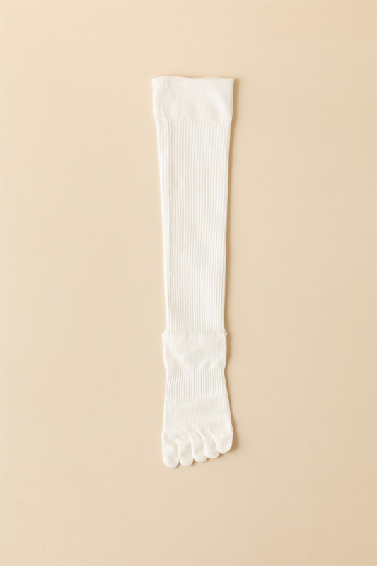 Calzini lunghi a compressione senza cuciture MISS ZUING Calf tinta unita a cinque dita_voghion.com