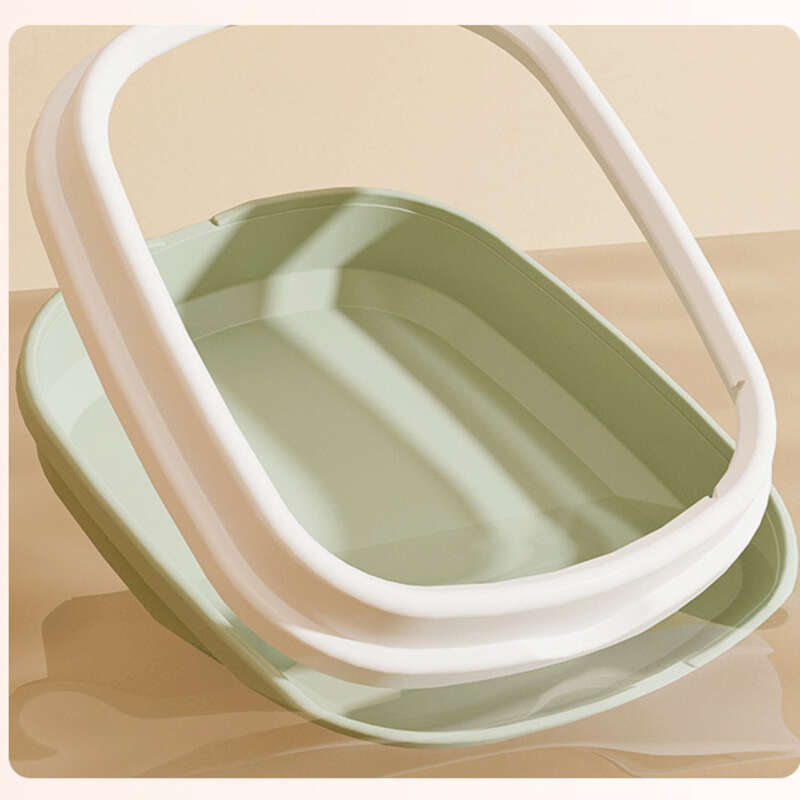 Size Semi Enclosed Detachable And Convenient Toilet Pet Supplies PP Cat Litter Box_voghion.com