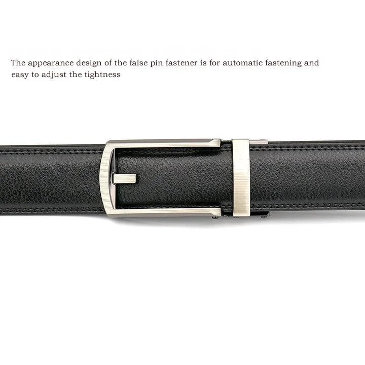 New Hot Selling Belt for Men's Imitation Needle Buckle Automatic Buckle Belt Size Three Good Leather Cowhide Belt_voghion.com