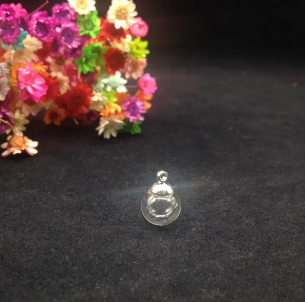 Lot de 5 colliers pendentifs en verre transparent de 10 mm avec globe à bulles et bouchon de 6 mm pour collier à faire soi-même, couvercle de dôme de bouteille_voghion.com
