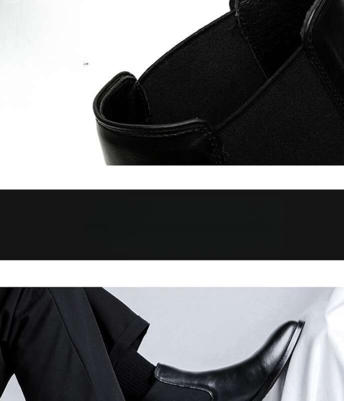 2025 Herren High Top Schlichte Luxus Casual Business Formale Lederstiefel mit spitzer Spitze_voghion.com