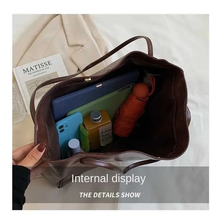 Casual Pu Leather Shoulder Bag Solid Colour Tote For Women_voghion.com