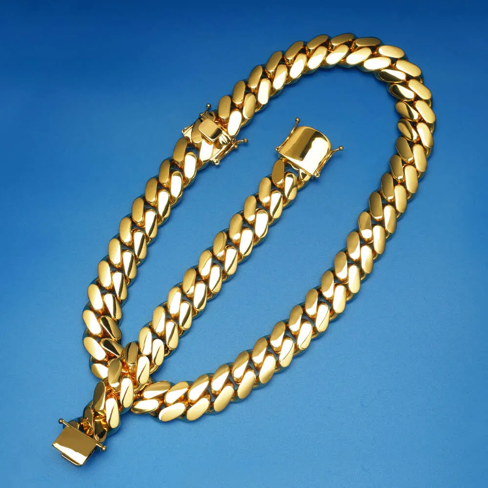 Velkoobchodní náhrdelník Choker Custom Link Gold 20mm Miami Cuban Chain Chain_voghion.com