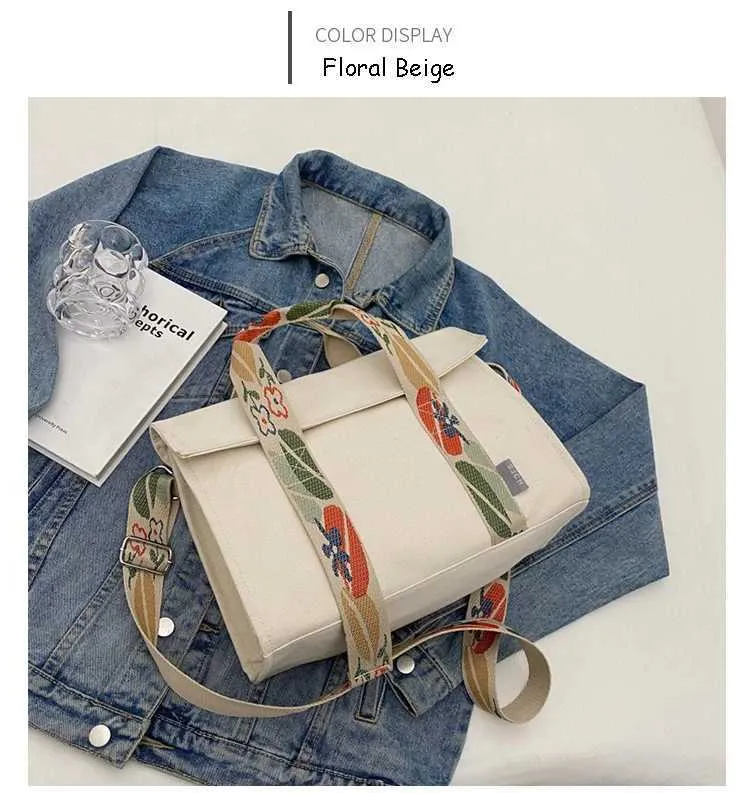Stor axelremsväska i canvas och crossbody för damer_voghion.com