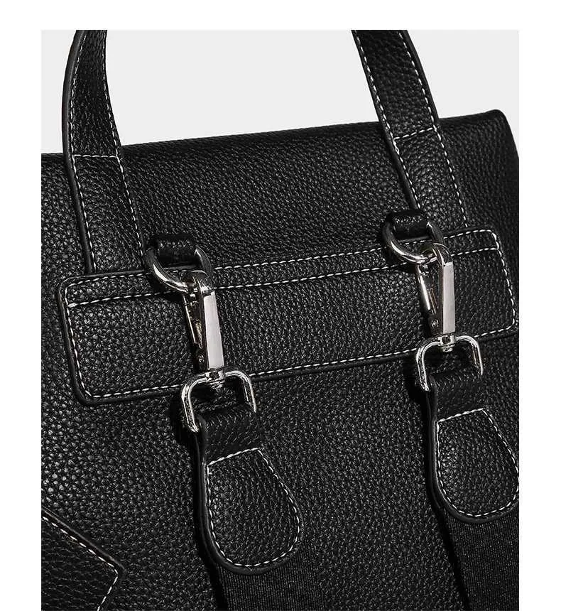 Frauen Mode Leder Rucksäcke Solide Lychee Print Schulranzen Pu Schulter Pack Große Kapazität Weibliche Pendler Griff_voghion.com