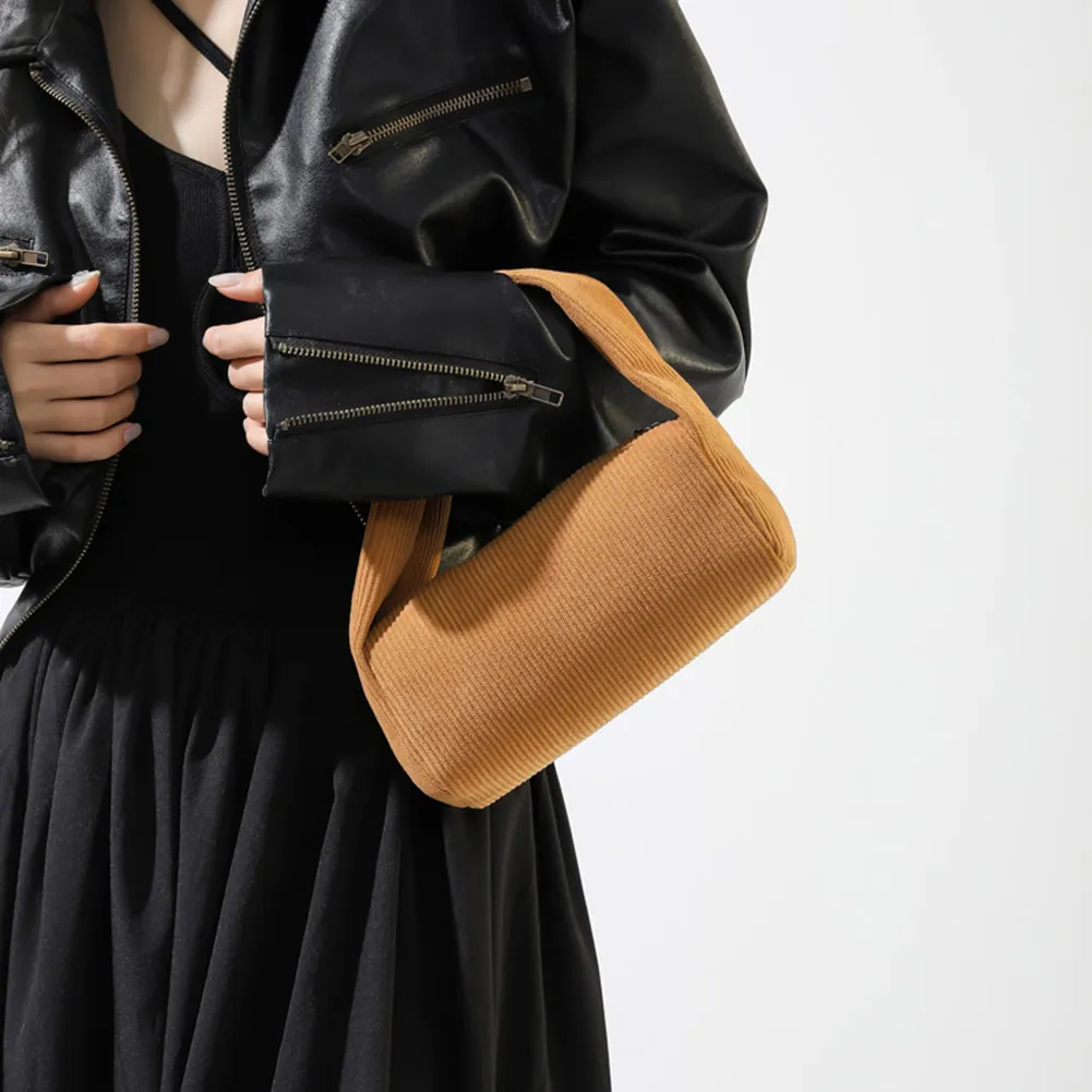 Frauen Taschen Winter Cord Schulter Tasche Casual Reise Achselhöhle Einkaufen Telefon Beutel Zipper Weibliche Handtasche Kupplung_voghion.com