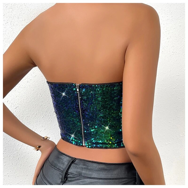 Reggiseno corsetto da donna europeo e americano, lingerie a spina di pesce, reggiseno con paillettes, biancheria intima push-up per ragazza piccante_voghion.com