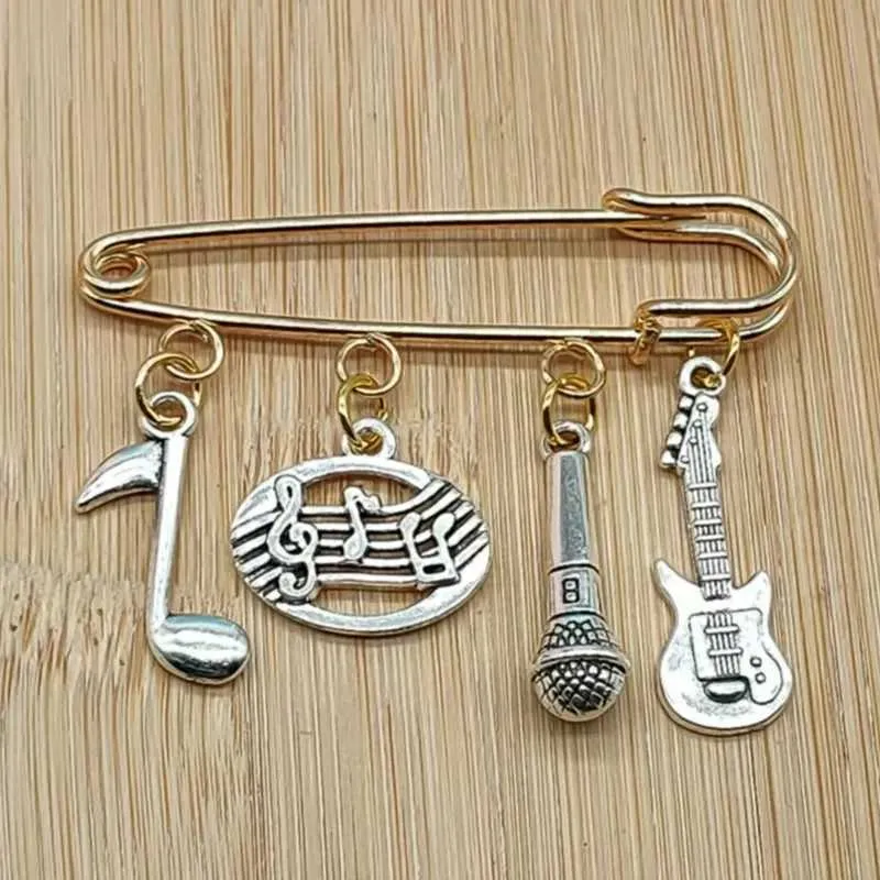 Pins Broşlar Yeni moda piyano öğretmeni broş piyanist hediye gitar kolye el yapımı takı yeni varış H240705_voghion.com