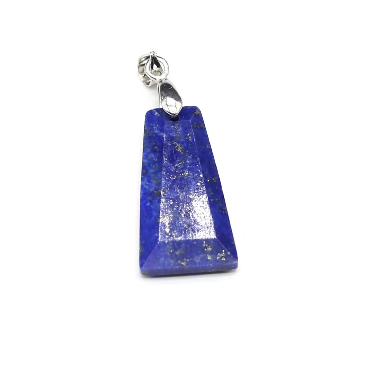Collane con ciondolo 10 pezzi all'ingrosso pietra naturale quarzo rosa agata trapezoidale creazione di gioielli fai da te collana orecchini_voghion.com