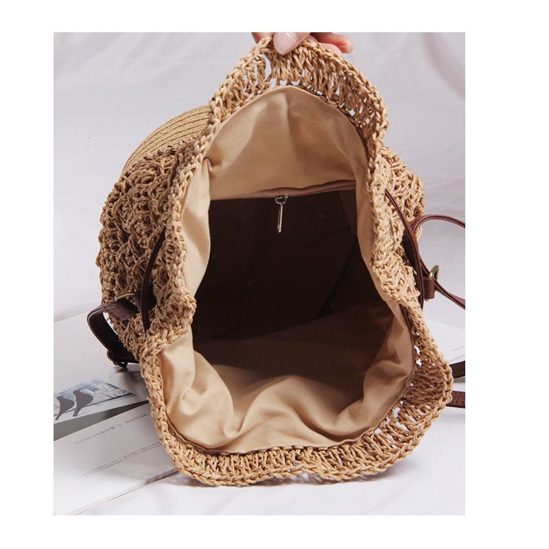 2024 Neue Strohtasche im koreanischen Stil mit hohler Blume, handgefertigte gewebte Tasche, tragbare Schultertasche für_voghion.com