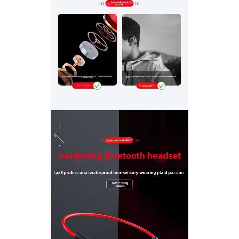 Swimming Earphones With 32g Memory For Listening To Music, Long Battery Life, Sports Bone Conduction, Wireless Bluetooth_voghion.com