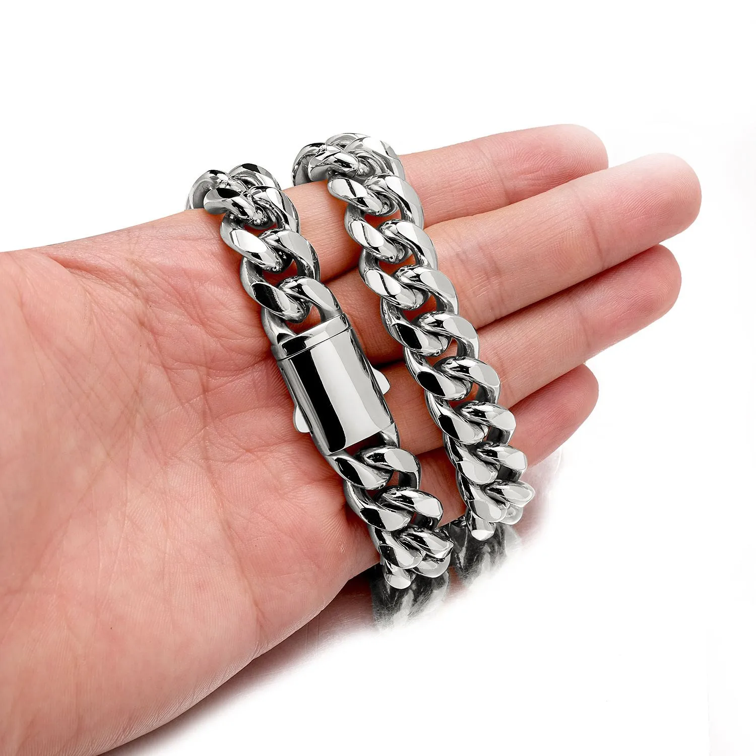Set collana e bracciale a catena miami cuban placcato oro_voghion.com