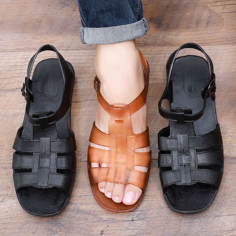 Fashion Flat Heel Soft Sole, Retro 80's Nostalgia Style, Beach Sandals,_voghion.com