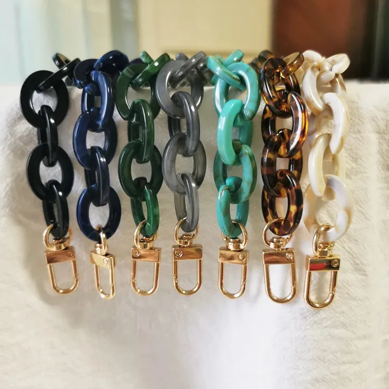 Modische, abnehmbare Ketten aus Fischgrätenharz mit Acryl-Handtaschengriffen, Ersatz-Schultertaschengurte, Damen-Accessoires, Taschen_voghion.com