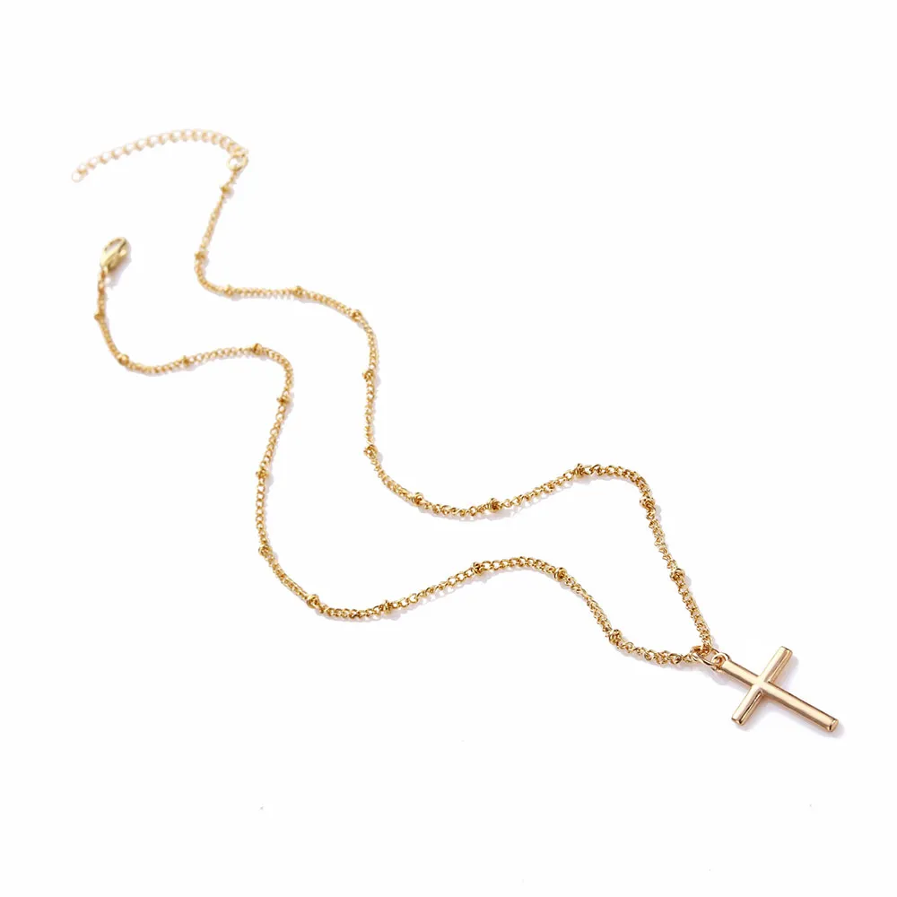 Collane con ciondolo Collana con croce in oro estivo Piccoli gioielli religiosi_voghion.com