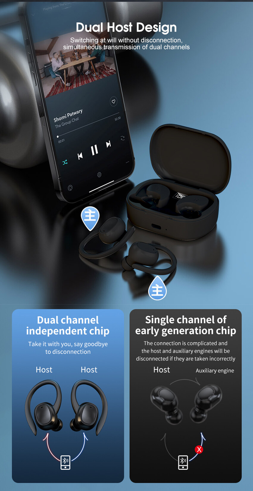Cuffie wireless bluetooth in-ear sport con microfono hd_voghion.com