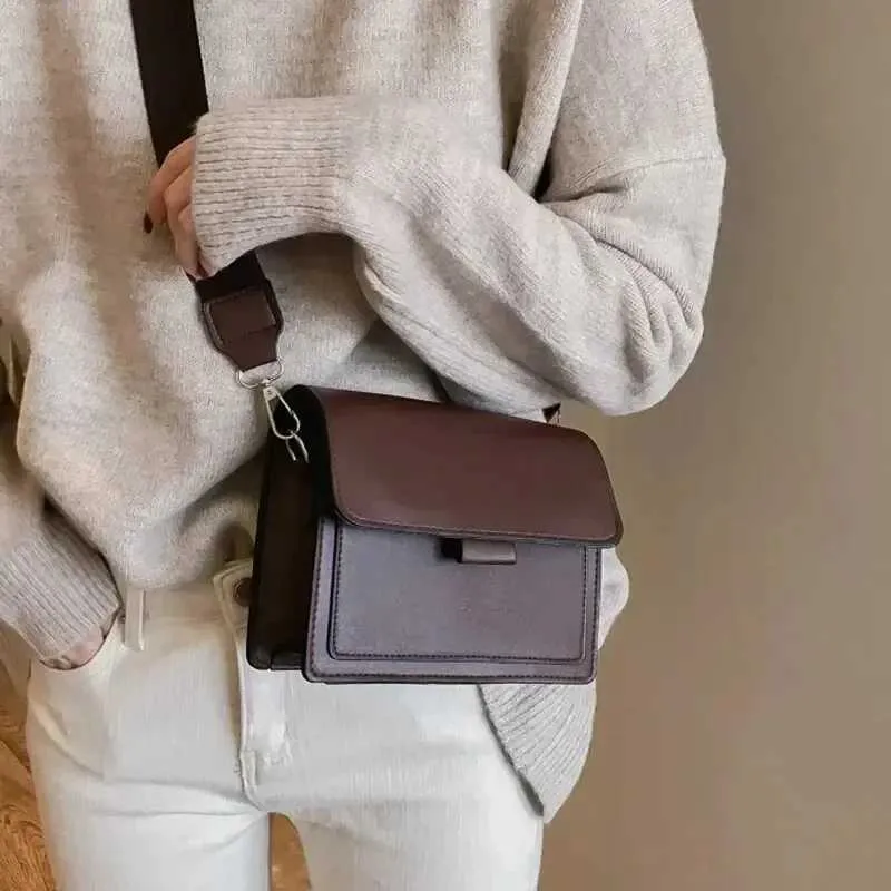 Klasyczna designerska skórzana torba typu crossbody dla kobiet z uchwytem podróżnym, modna torba na ramię z małą klapką_voghion.com