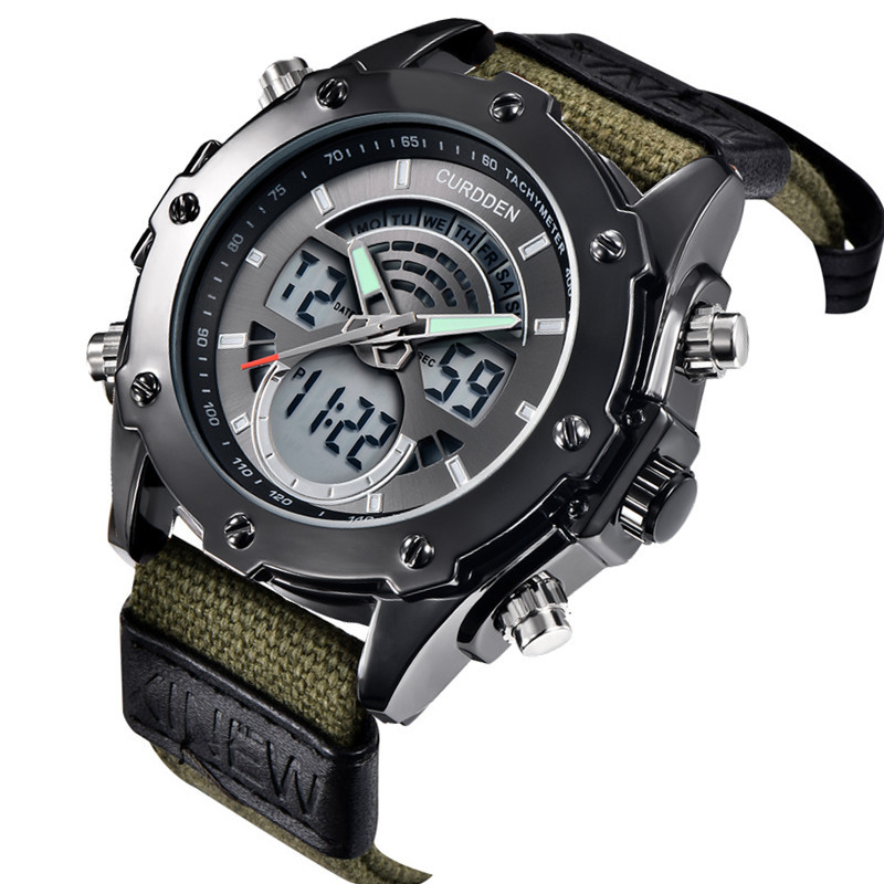 CURDDEN Mark Männer Moud Nylon Chronographie Digital Auer_voghion.com
