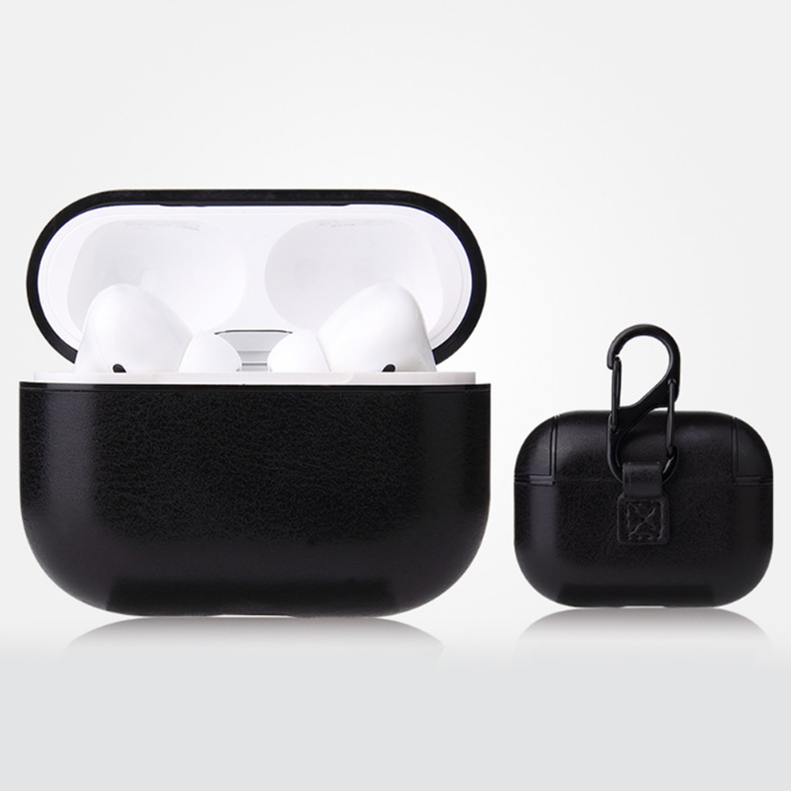 Hitech Protective Case Reserved Holes Faux Leather Bluetooth-compatible Earphone Box Cover with Hanging Hook for Pro 2_voghion.com