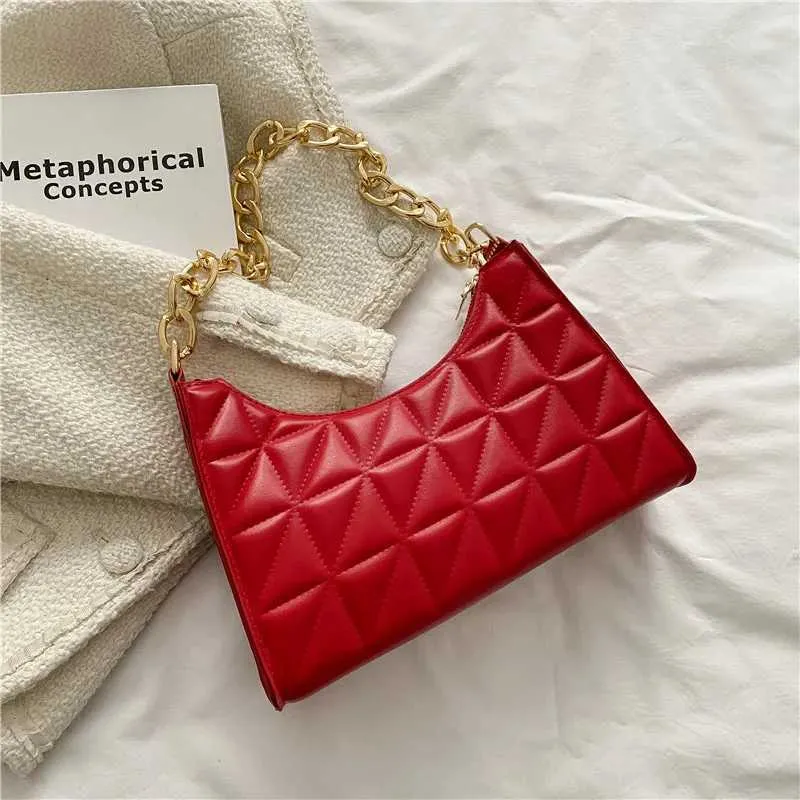 Wens Sac à main en cuir PU à motif diamant pour femme, couleur unie, avec chaîne, pour sous-vêtements, Y241026_voghion.com