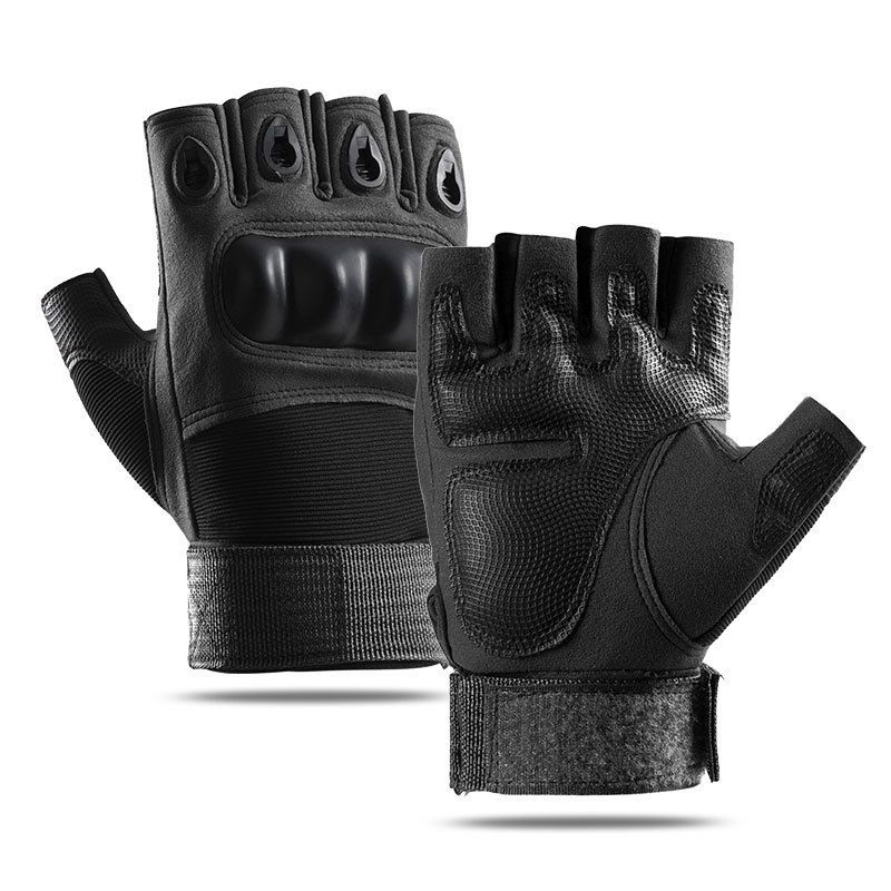 Half Finger Protective Gloves Male Outdoor Sports Wolf Warrior Tactical Training Military Fans Anti-slip Wear-resistant_voghion.com