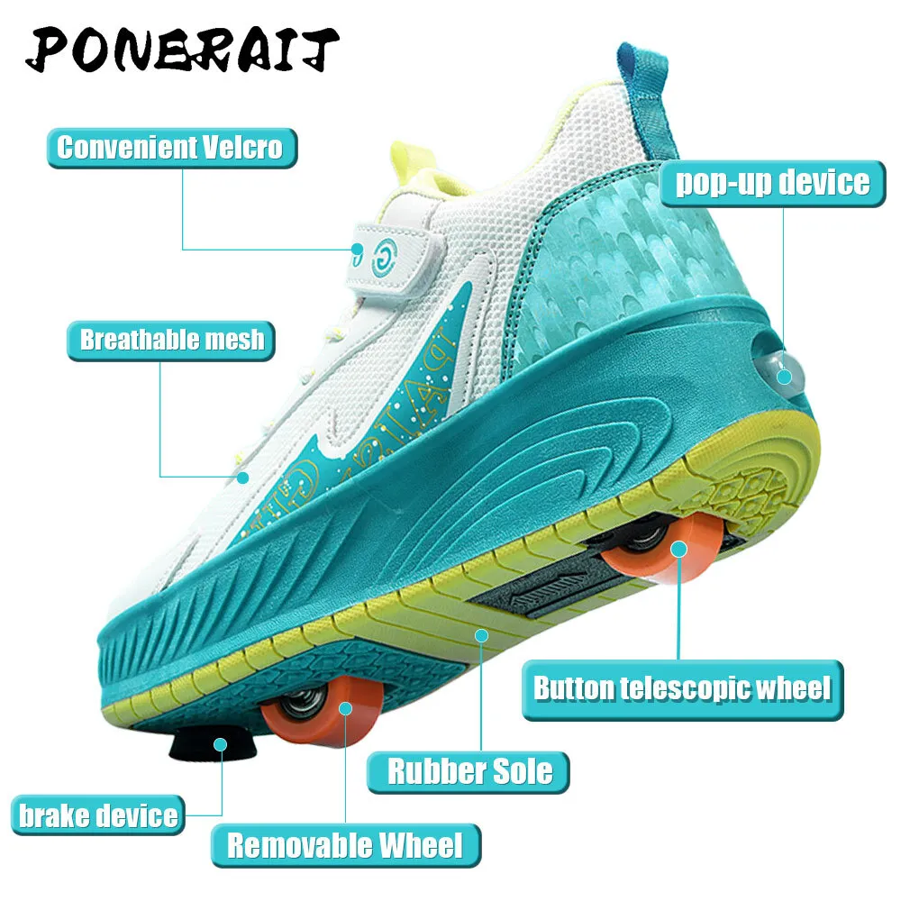 Neue Damen Zweirad Mode Mädchen Sport Dual Zweck Skating Casual Beste Geschenk Designer Rollschuhe_voghion.com