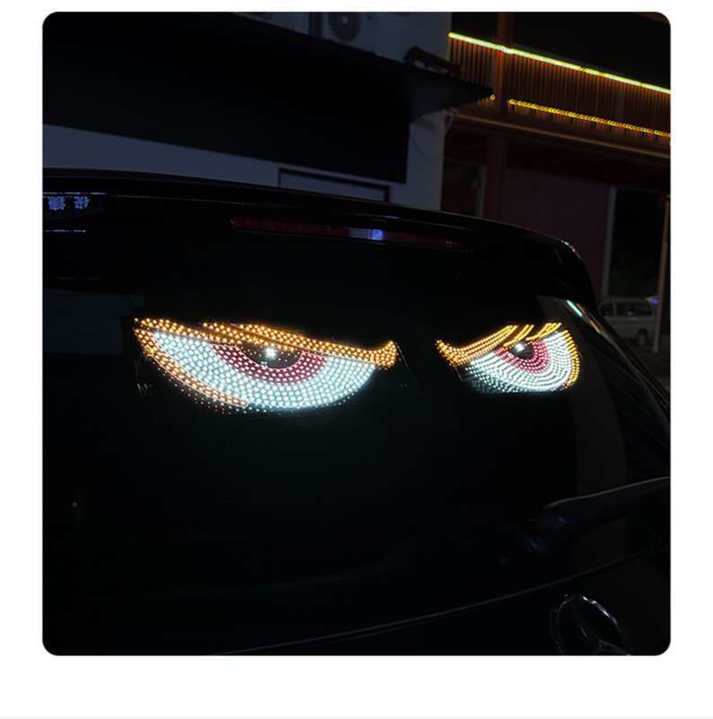 Nová samolepka na auto značky LED ďábel Dynamic Eye DIY Vodotěsná obrazovka displeje Truck Dekorativní světlo_voghion.com