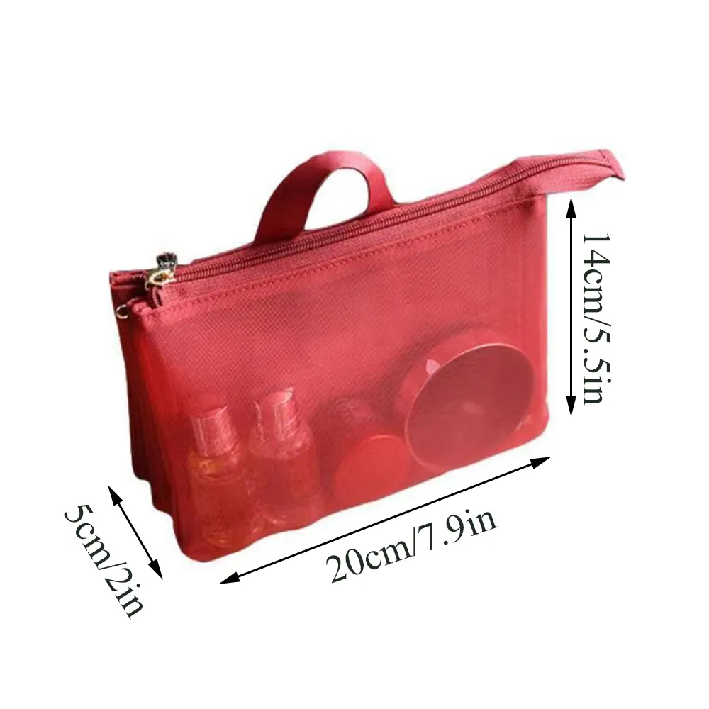 Netzaufbewahrung mit Fach, Kosmetiktaschen, Make-up, tragbare Reise-Kulturtasche, Hautpflege-Toilettenartikel-Organizer-Tasche_voghion.com