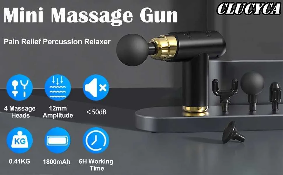 6-Speed Massage Gun - 4 Heads｜Shoulder/Leg Pain Relief_voghion.com