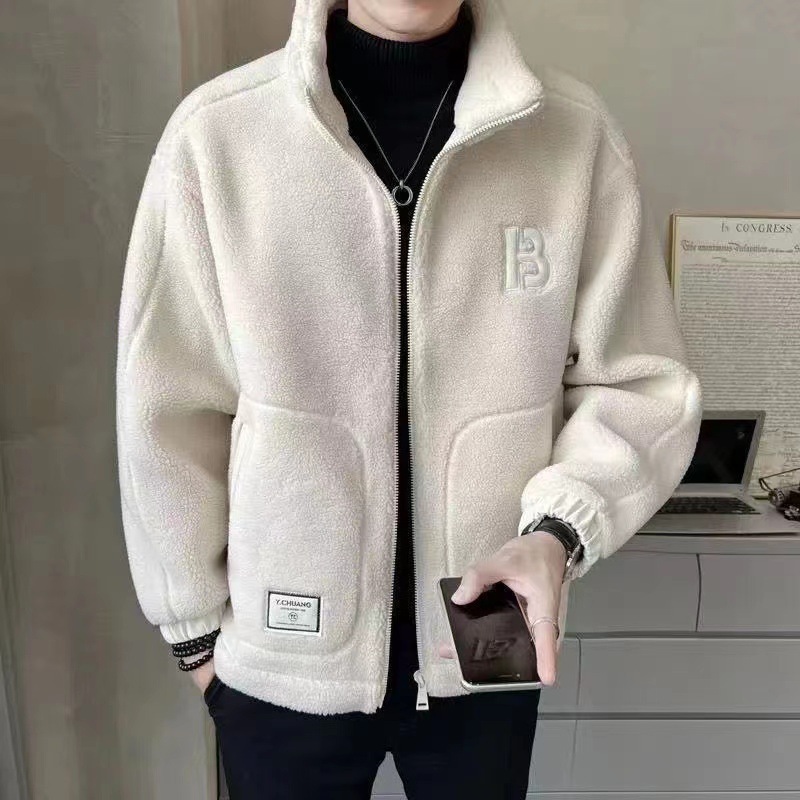 Vêtements pour hommes 2024 NOUVEAU nouveau vêtement pour hommes veste polaire d'agneau plus veste épaissie en velours hommes automne et hiver vêtements décontractés pour hommes manteau tendance