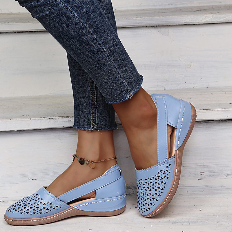Modische, lässige, perforierte Schuhe für Damen_voghion.com